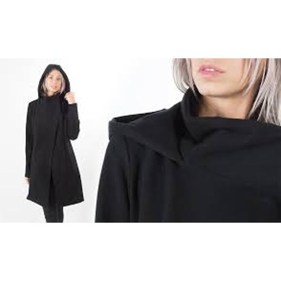 Betabrand by Melissa Fleis All-Day Mock Neck Hooded Stretch Coat Size Medium - Picture 5 of 11